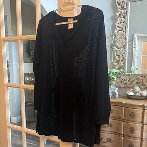 Kona Sol Black Sheer Pool Coverup